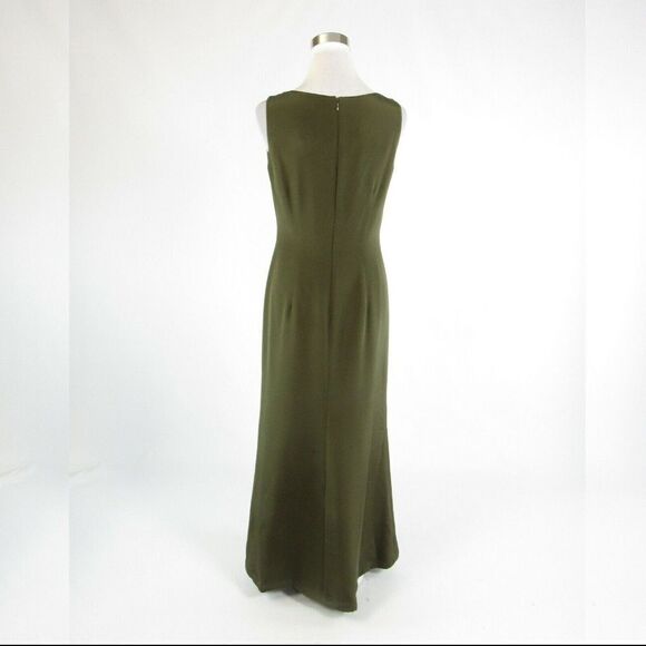 Naeem Khan green silk maxi dress 8 - Picture 7 of 8